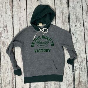 Philadelphia Eagles Womens Homage Retro NFL Football  Hoodie Gray Sweatshirt